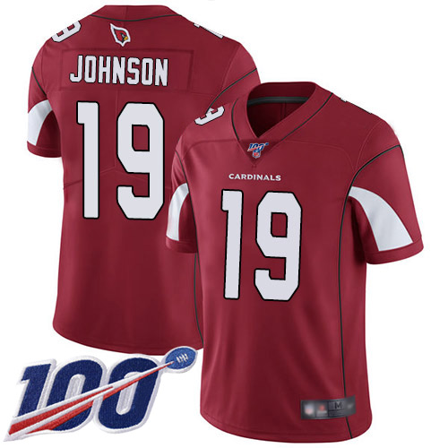Arizona Cardinals Limited Red Men KeeSean Johnson Home Jersey NFL Football #19 100th Season Vapor Untouchable